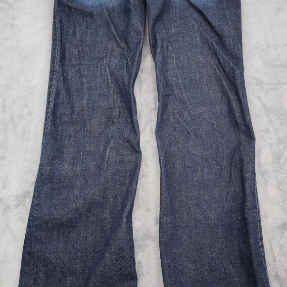 Calvin Klein Jeans Womens 6 Blue Denim Flat Front Pockets Lean Boot Pants - Picture 15 of 16